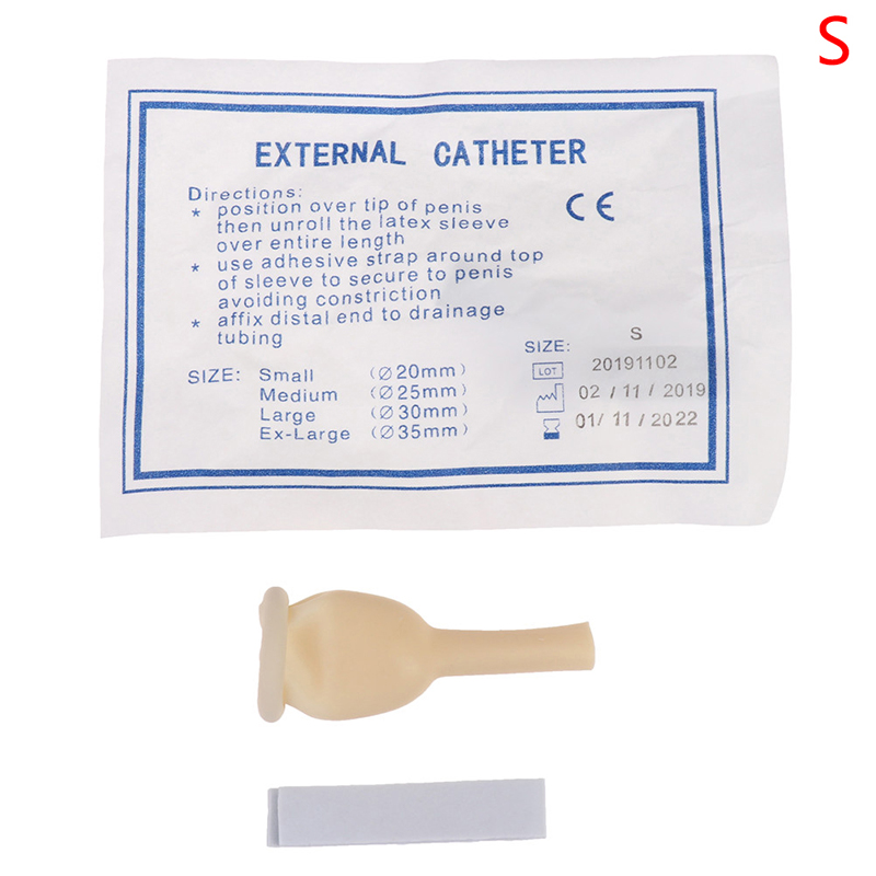 Cathéter externe médical stérilisé pour homme, 1 pièce, collecteur d'urine en latex: Marron