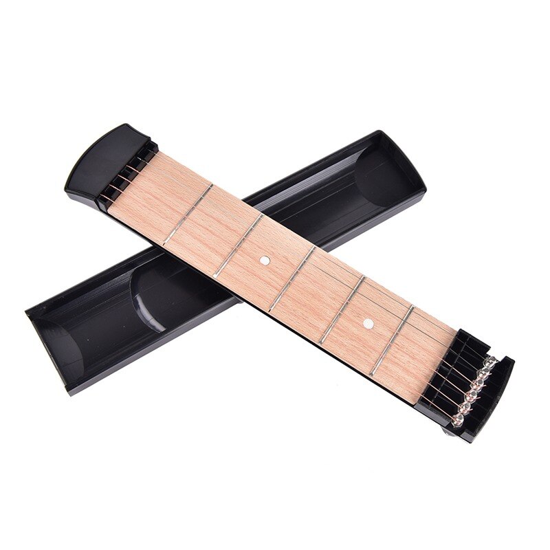 1Pc Mini Gitarre Tragbare Tasche Gitarre Praxis 6 Saiten Gitarre Trainer Gerät Für Anfänger