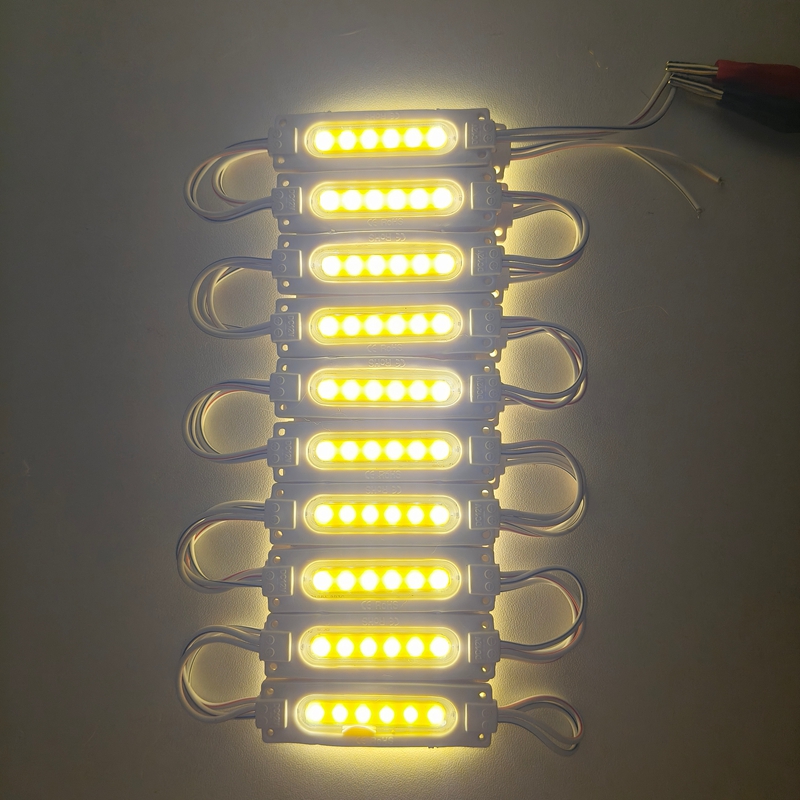 20pcs/lot Injection with Lens COB LED Module Waterproof LED Back Light Backlight for Sign Channel Letter DC12V 24V 2W IP68: Warm White
