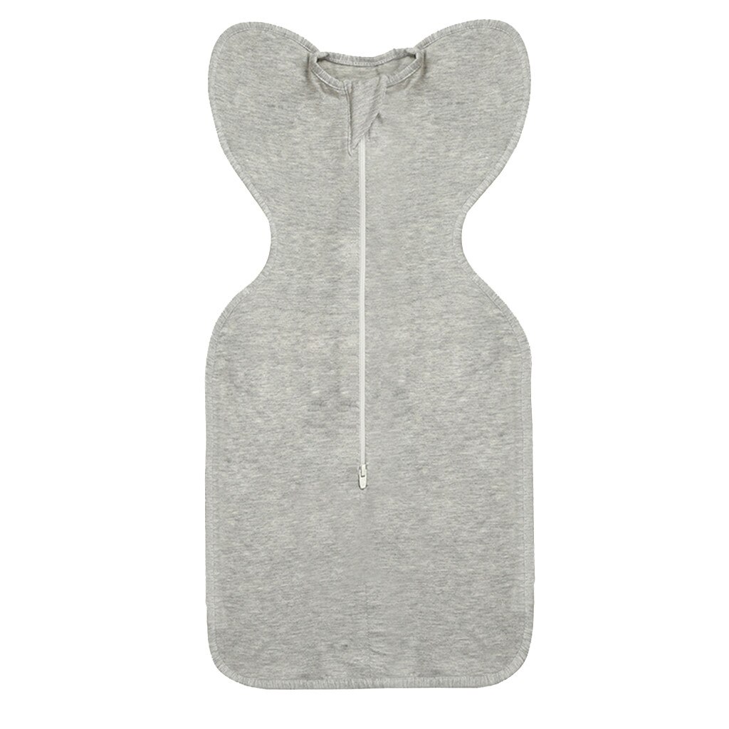 Newborn Baby Sleeping Bag Solid Zipper Girl Boy Sleeping Blanket Swaddle Wrap Infant Wearable Blanket Bedding Ju4: Gray / 9M