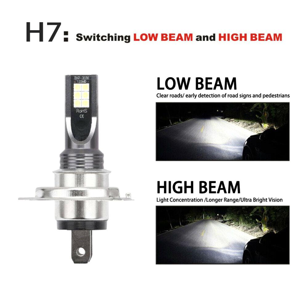 2 uds H7 12V 6000K 24000LM bombilla LED de luz antiniebla CSP Chip día de funcionamiento luz LED faro del coche 110W IP68 Luz de haz Alto y Bajo