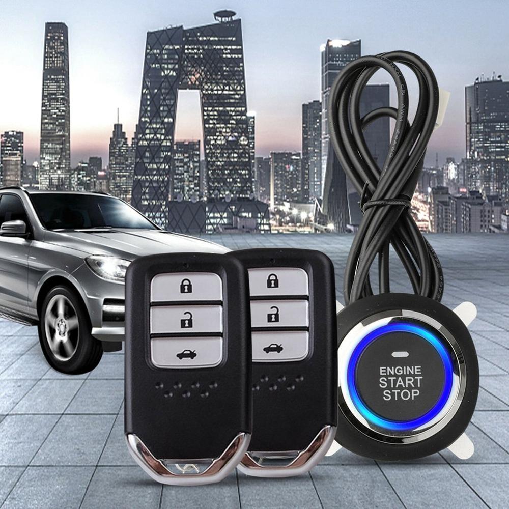 Original Car Keyless Entry System One Button Universal Start Vibration Alarm Pke 12V Remote Control Induction Starter
