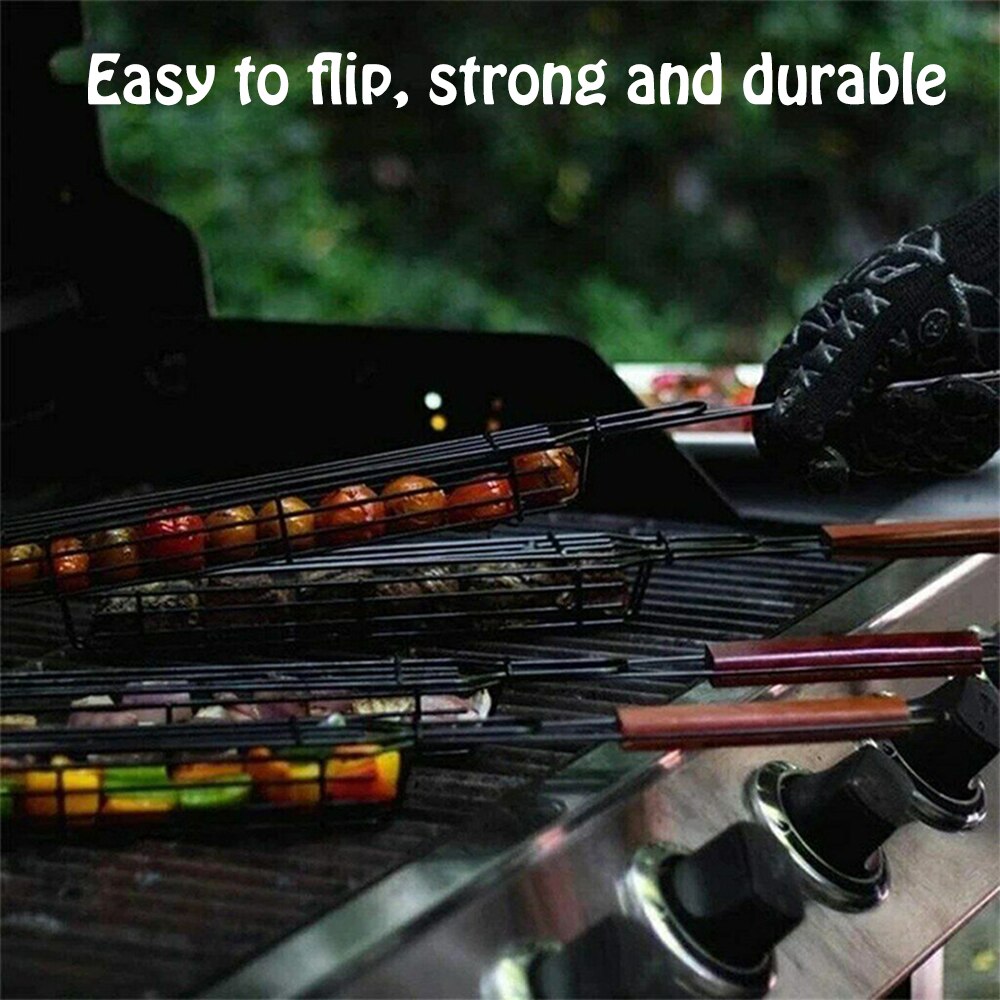 Portable Stainless Steel BBQ Grill Mesh Barbecue Tool Barbecue Basket Barbecue Grill Grill Kitchen Utensils Barbecue Tools