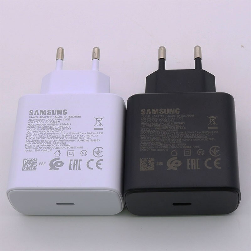 Samsung Original Ladegerät 45W Super Schnelle Lade USB-C für Samsung Galaxy Note 10 Note10 Plus Note10 + S10 Typ-C Power Adapter