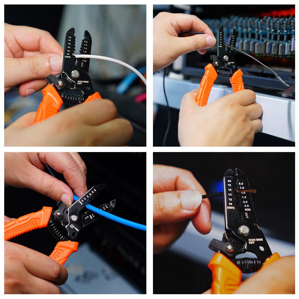 Multifunctionele draadstrippers Terminal krimpfunctie Draadsnijden en draaien Speciaal gereedschap voor elektricientang