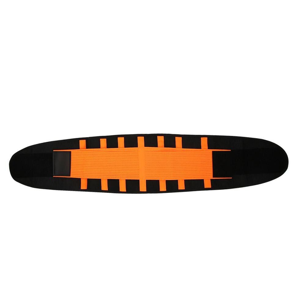 Cute Waist Belt Portable Gym Exercise Polyester Fiber Hit Color Adjustable Elastic Lumbar Protector for Office Home: Orange-M