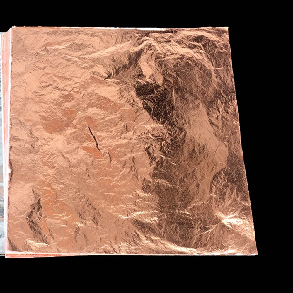 16x16 cm 100 hojas de hoja de aluminio dorada hojas dorado de aluminio de cobre de la hoja