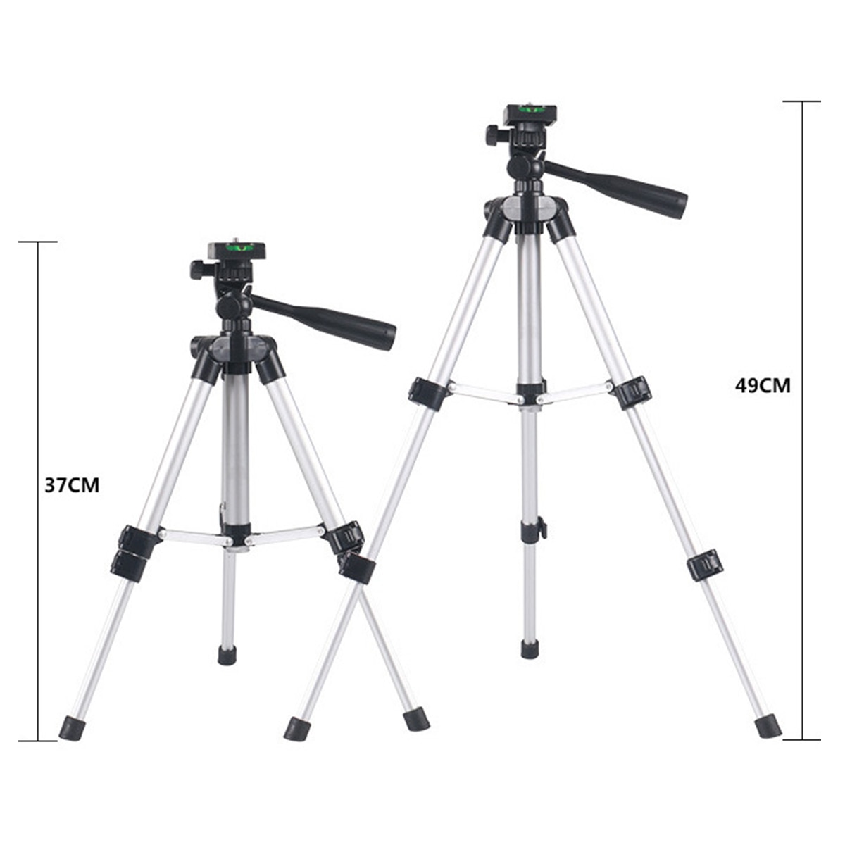 SOONHUA Outdoor Folding Camera Tripod Adjustable Travel Camcorder Tripod Stand​ With Grip Bubble Level For Timer Shoots