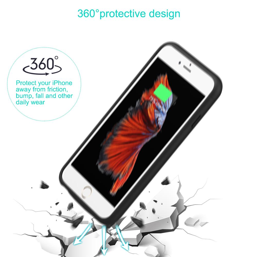 Batterij Oplader Voor Iphone 6 6S Voor Iphone 6 6S Plus Power Bank Ultra Slanke Externe Backup opladen Case