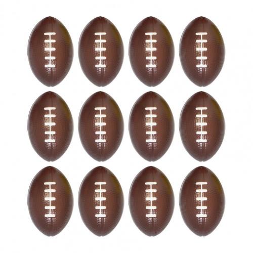 12Pcs Mini Football Stress Ball Anxiety Relief High Elasticity Party Favor Hand Grip Football Training Stress Ball for Home: Coffee