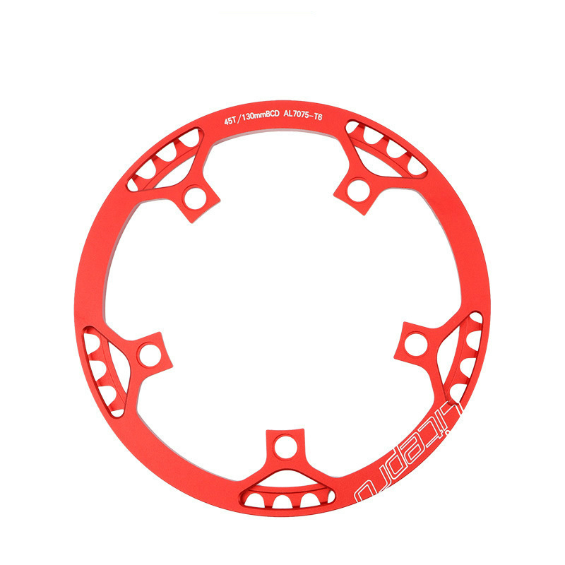 Litepro Folding Bike Chainring 45T/47T/53T/56T/58T Crankset 130BCD BMX Chainwheel Ultralight AL7075 Folding Bicycle Crank: Red / 58T