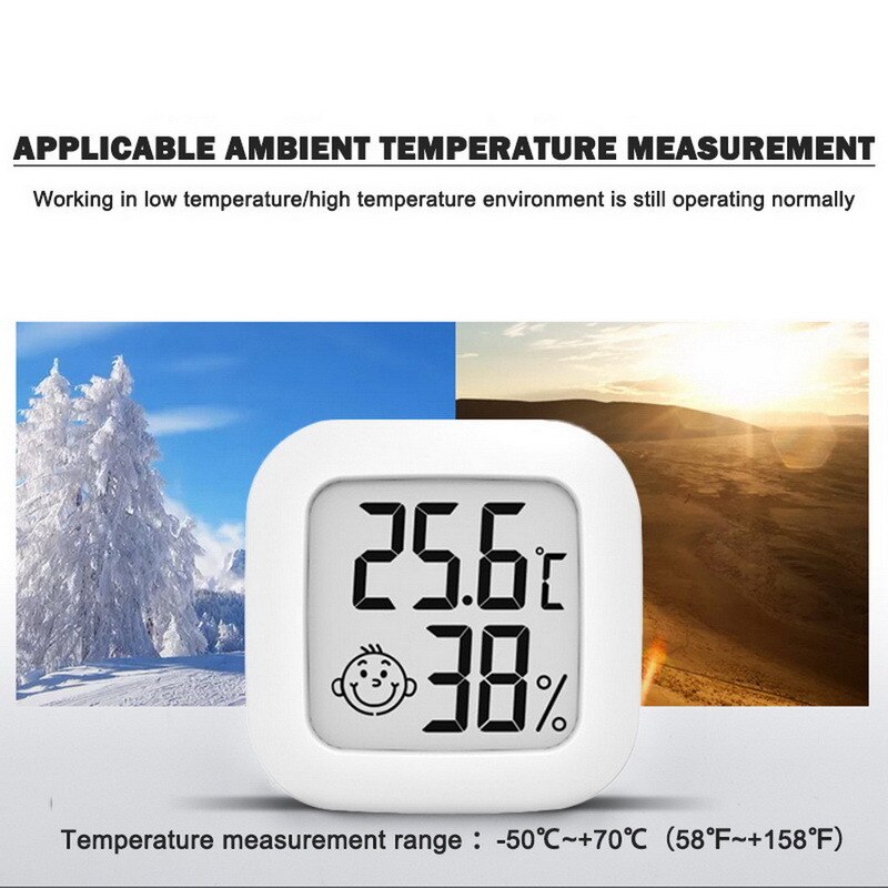Table clock Indoor Temperature Humidity Meter Mini Digital Hygrothermograph Thermometer Hygrometer Measurement Instrument
