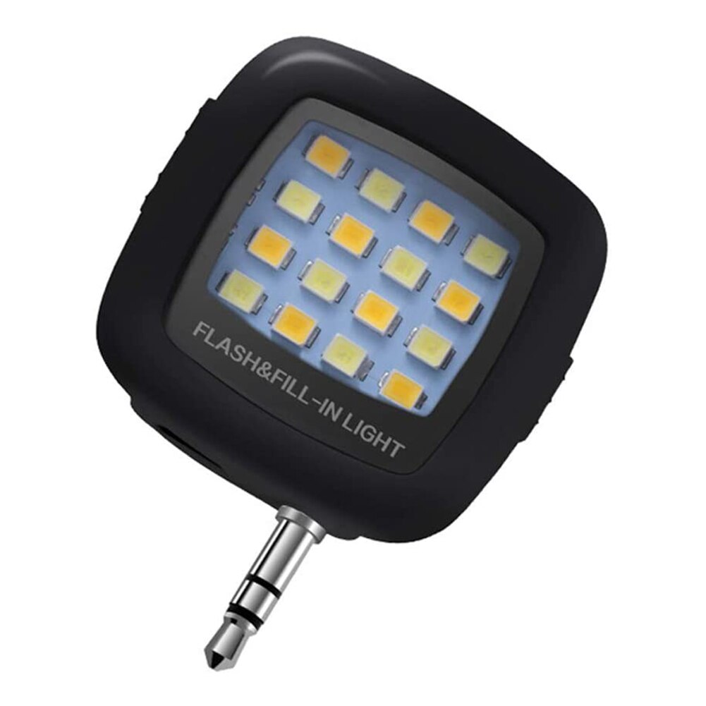 Universal Android Led-Blitz Licht Selfie Lampe Beleuchtung Füllen Taschenlampe Kamera Nacht Für IPhone Samsung Handy Objektiv: Black