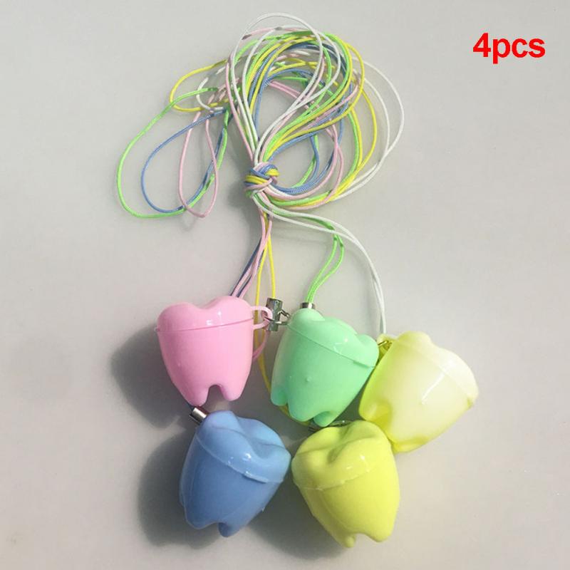4 Pcs Multicolor Baby Tand Doos Bladverliezende tand Verpakking Dental Melk Tandheelkundige kliniek kleine Creatieve melktand case #17