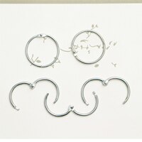20pc løse blade bog bøjle indbinding ring åben ring løs blade indbinding mappe skole kontorartikler: Ydre diameter 45cm