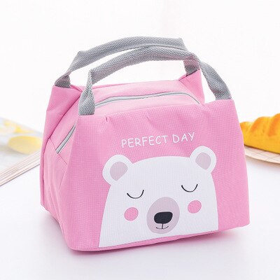 Cartoon Nette Mittagessen Tasche für Frauen Mädchen Kinder Kinder Thermische Isolierte Mittagessen Box Tote Lebensmittel Picknick Tasche Milch Flasche Beutel: C