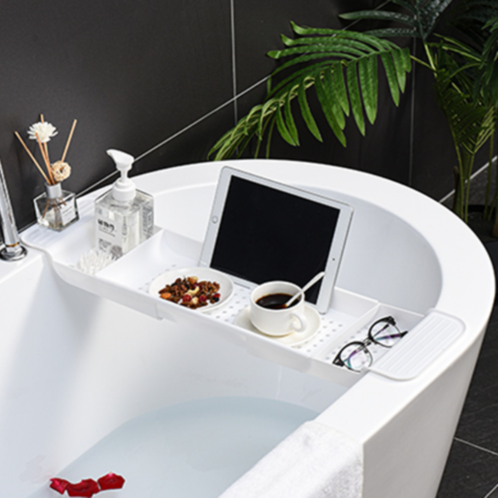 Multifunktions Versenkbare Badewanne Lagerung Gestell Schlecht Tablett Regal Badewanne Handtuch Lagerung Regal Küche Waschbecken Abfluss Halfter