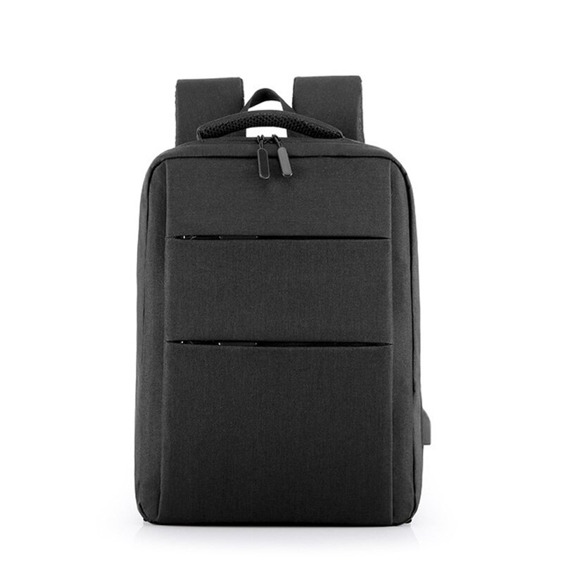 Moderna y nueva mochila para ordenador, de coreana, con carga USB, de viaje, informal, para hombre y mujer, para estudiantes: Black