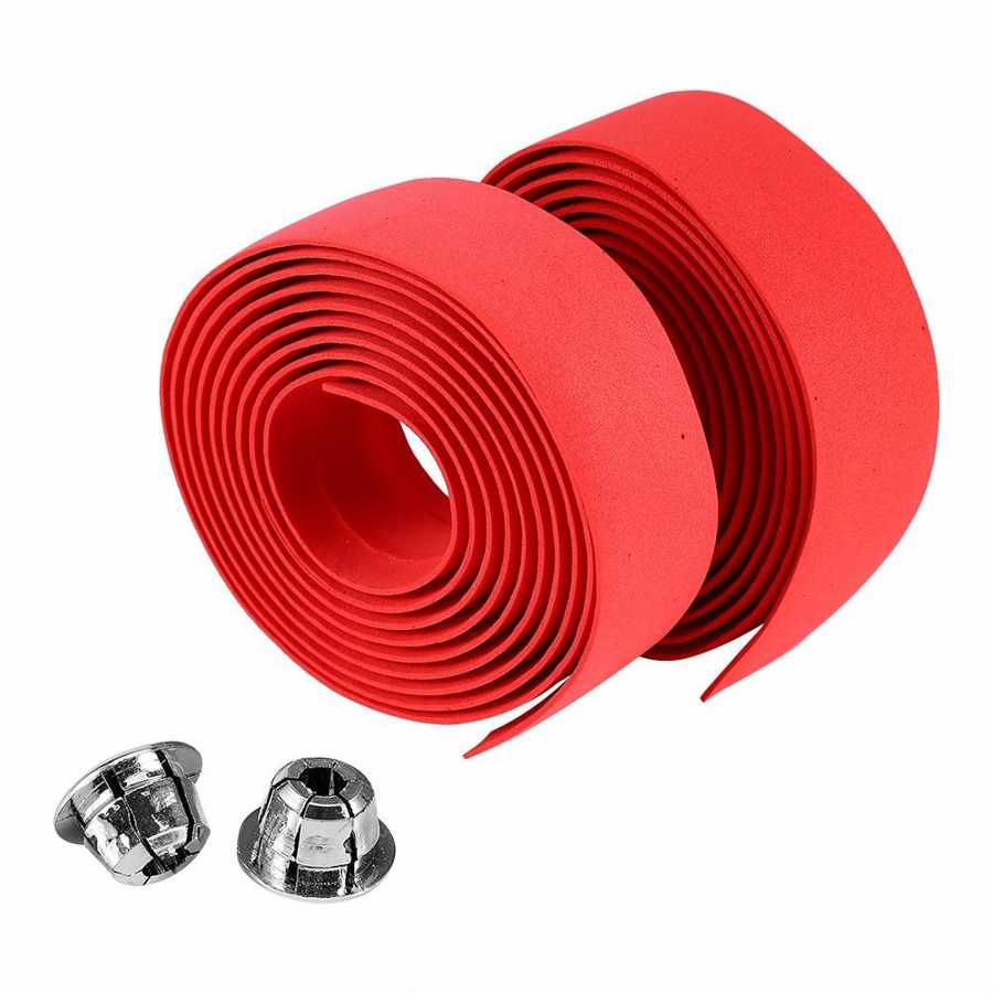 VGEBY miękka pianka rowerowa szosowa taśma na kierownicę roweru pas odblaskowy chwyt zawinąć antypoślizgowy pasek antypoślizgowy z 2 zaślepki robić kierownicy