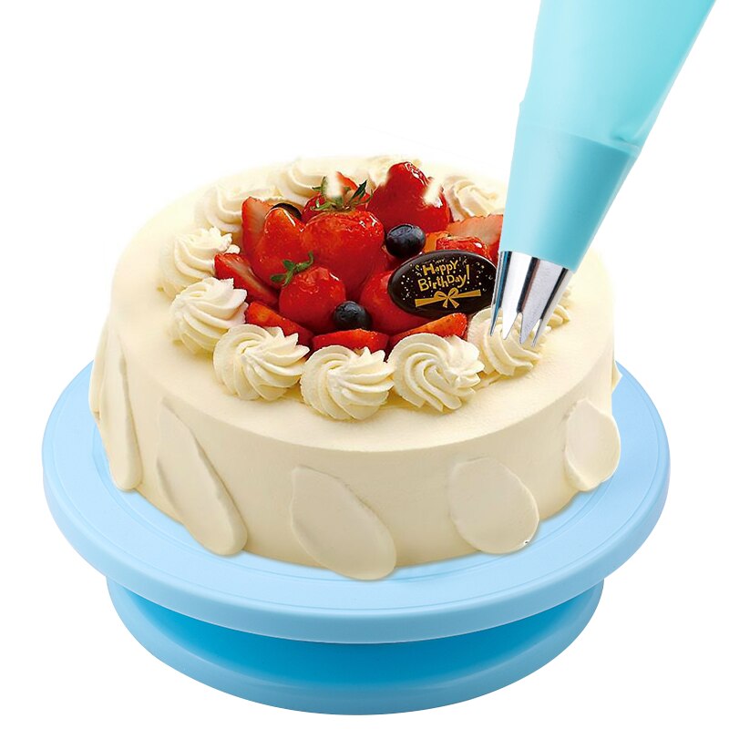 Turntable Set Cake Decoration Accessories Baking Tool Decorating Kit for Beginner Plastic Cake Stand Pastry Tool