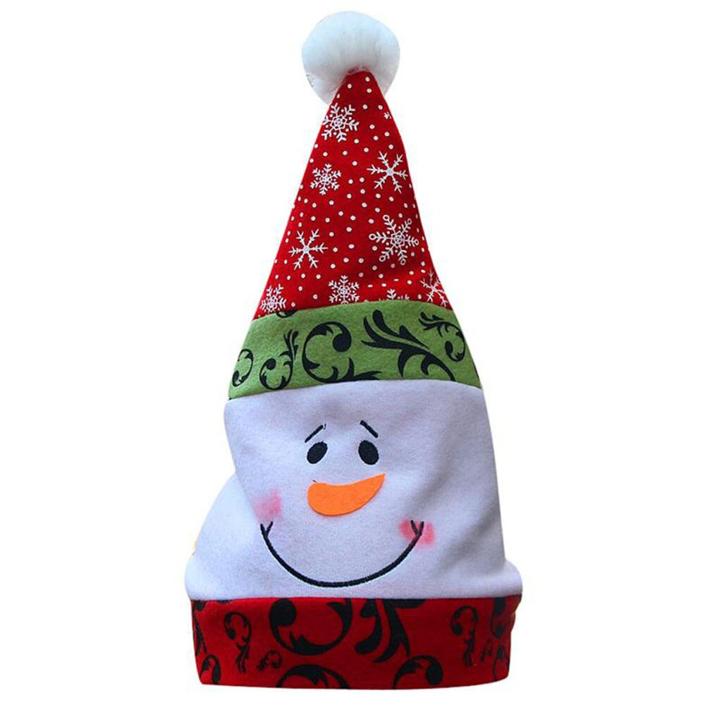 Unisex Adult Xmas Red Cap Santa Hoed Voor Kerst Party Vrolijk Kerstfeest Decoratie W1018: B