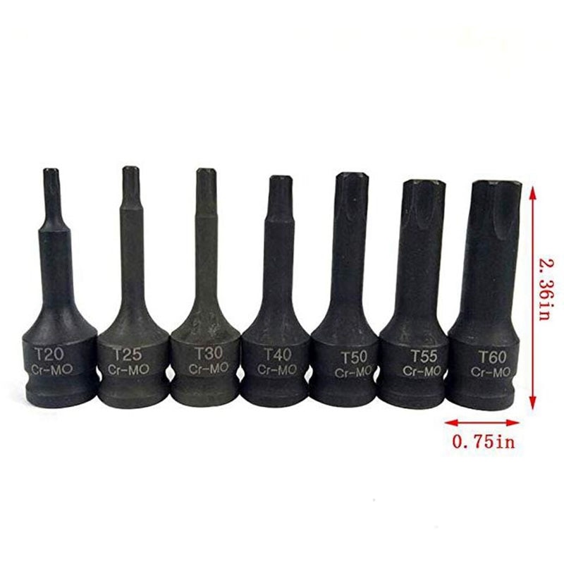 7 Pcs Impact Socket Bits 3/8 Inch Driver Metric St... – Grandado