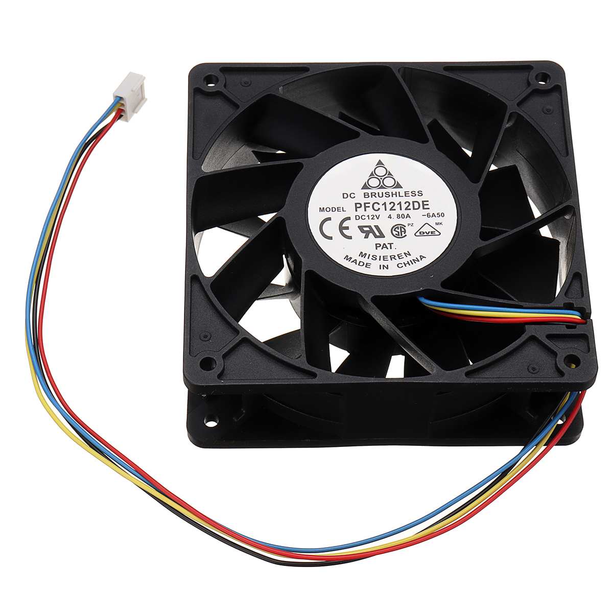 Ventilateur de refroidissement CPU 5000RPM 120x120mm 12V 4.8A double roulement à billes sans balais 4 broches, boîtier de serveur d&#39;ordinateur S7 S9 D3 E9 T9 pour PFC1212DE