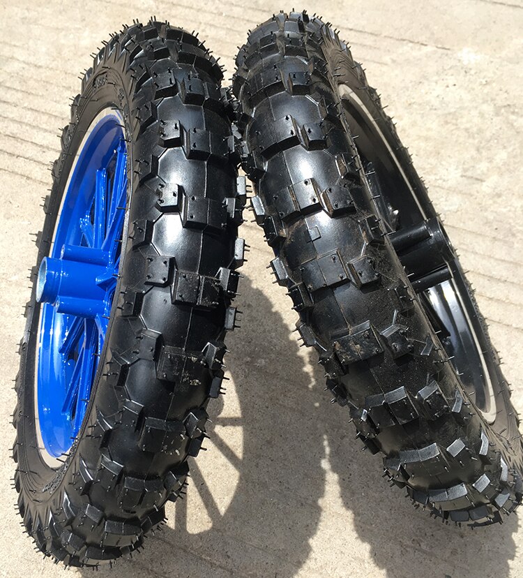 Mini Dirt Bike Front/Rear Wheels 2.50-10 Inner Outer Tires for Mini Apollo Cross-country Motorcycle Honda CRF50 XR50 Yamaha PW50