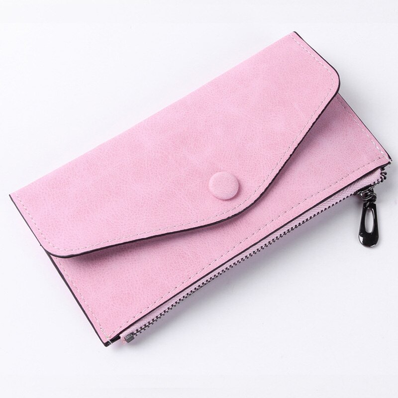 Titolare della carta di credito della moneta dei soldi dell'unità di elaborazione della chiusura lampo di progettazione lunga della borsa del portafoglio delle donne 1 Pcs xin-shipping: Colore rosa