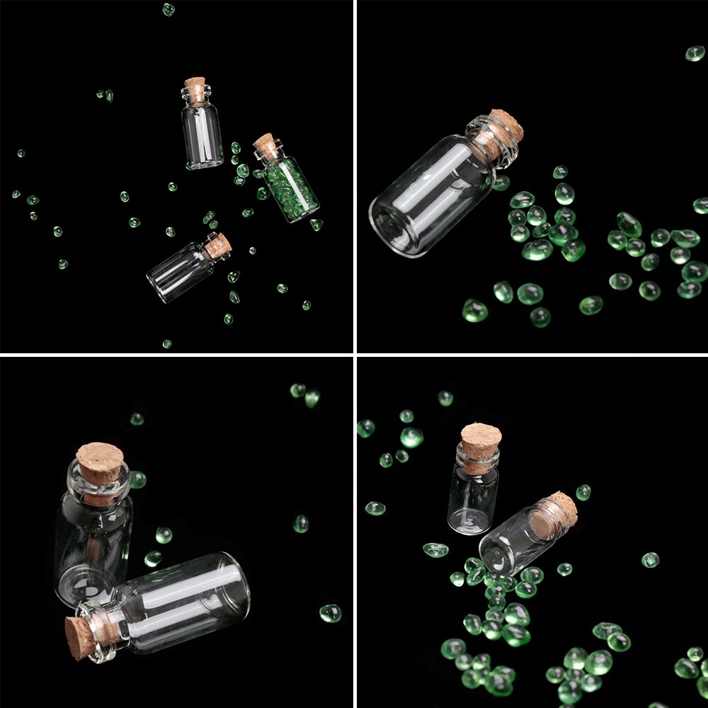 10 pièces 1-20ml petite bouteille en verre vide fantaisie souhaitant avec bouchons bouchon pour bricolage souhait Message échantillon récipient de parfum