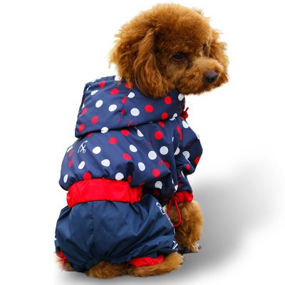 A la venta, liquidación, chubasquero para perros pequeños, resistente al agua, cachorros pequeños, ropa con capucha para mascotas, chaqueta de lluvia de cuatro patas, ropa, triangulación de envíos: Default Title
