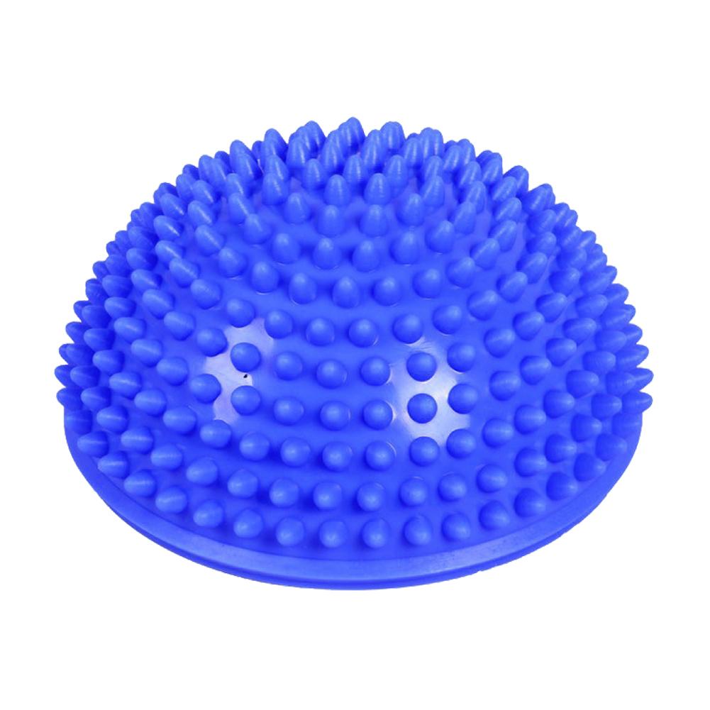 1PC Inflatable Half Sphere Yoga Balls Massage Exercises Trainer Balancing Ball Point Stepping Stones Exercise Fitness Ball: Blue