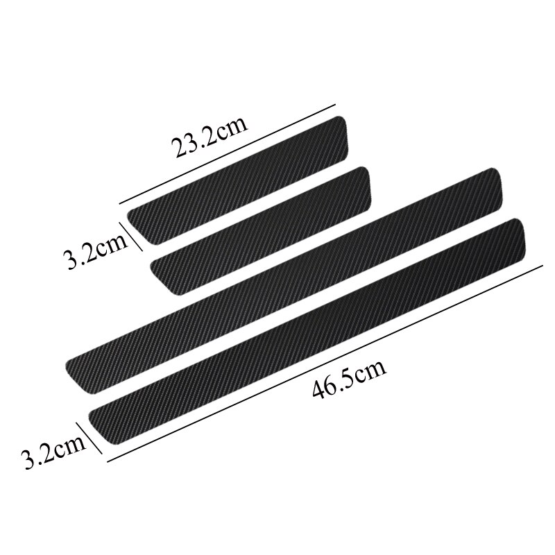 4pcs Auto Outer Door Sill Protector Pedal Scuff Plate Carbon fiber stickers For Toyota Hilux car sticker Accessories