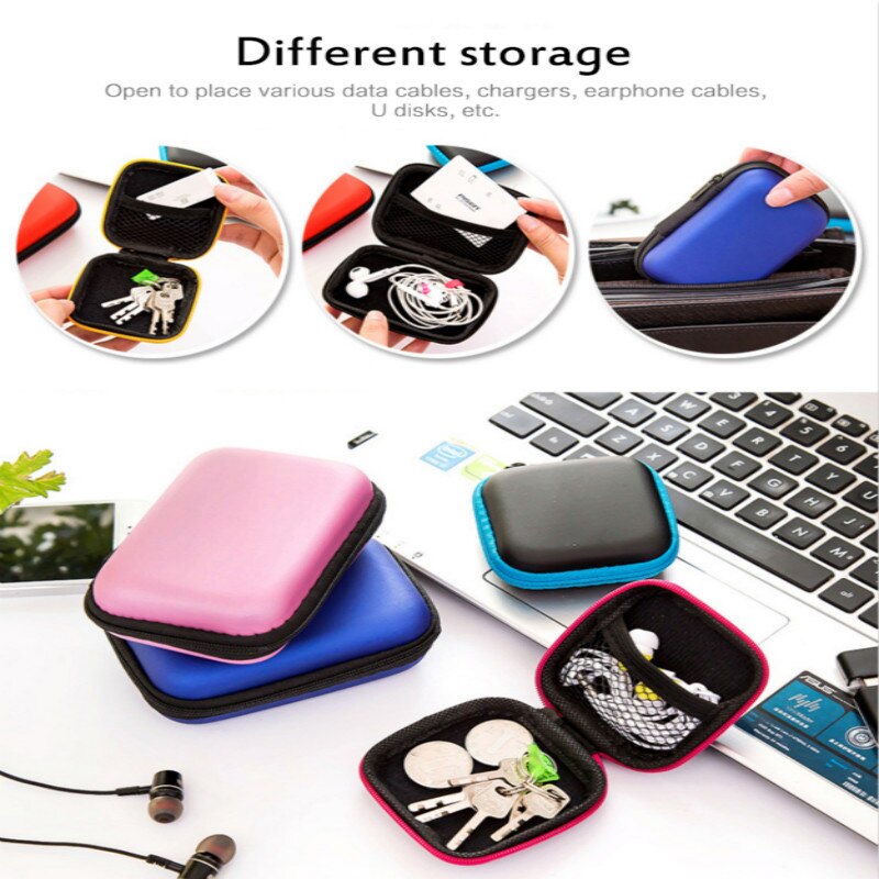Oortelefoon Organizer Case Container Kabel Oordopjes Opbergtas Houder Waterdichte Afwerking Pakket Rits Zak Reizen Apparaat