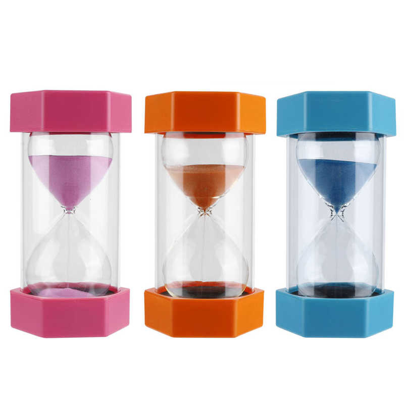 Metal Hexagonal Hourglass Sand Timer 30 Minutes Timer Clock for Classroom Home Office Kitchen Use 60 Minutes Hourglass