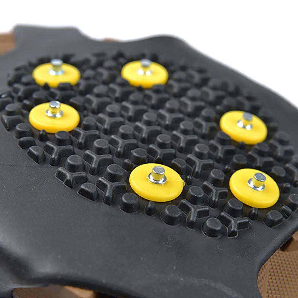 1 Pair 10 Studs Anti-Slip Snow Ice Climbing Winter Shoes Spikes Boot Snow Gripper Ice Cleats Spikes Crampons Shoes Cover