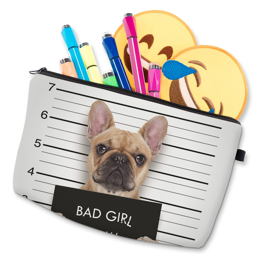 Deanfun 3D Gedruckt Kosmetik Taschen Nette Mops Frauen machen-hoch Organizer Notwendigkeiten für Reisen 50903