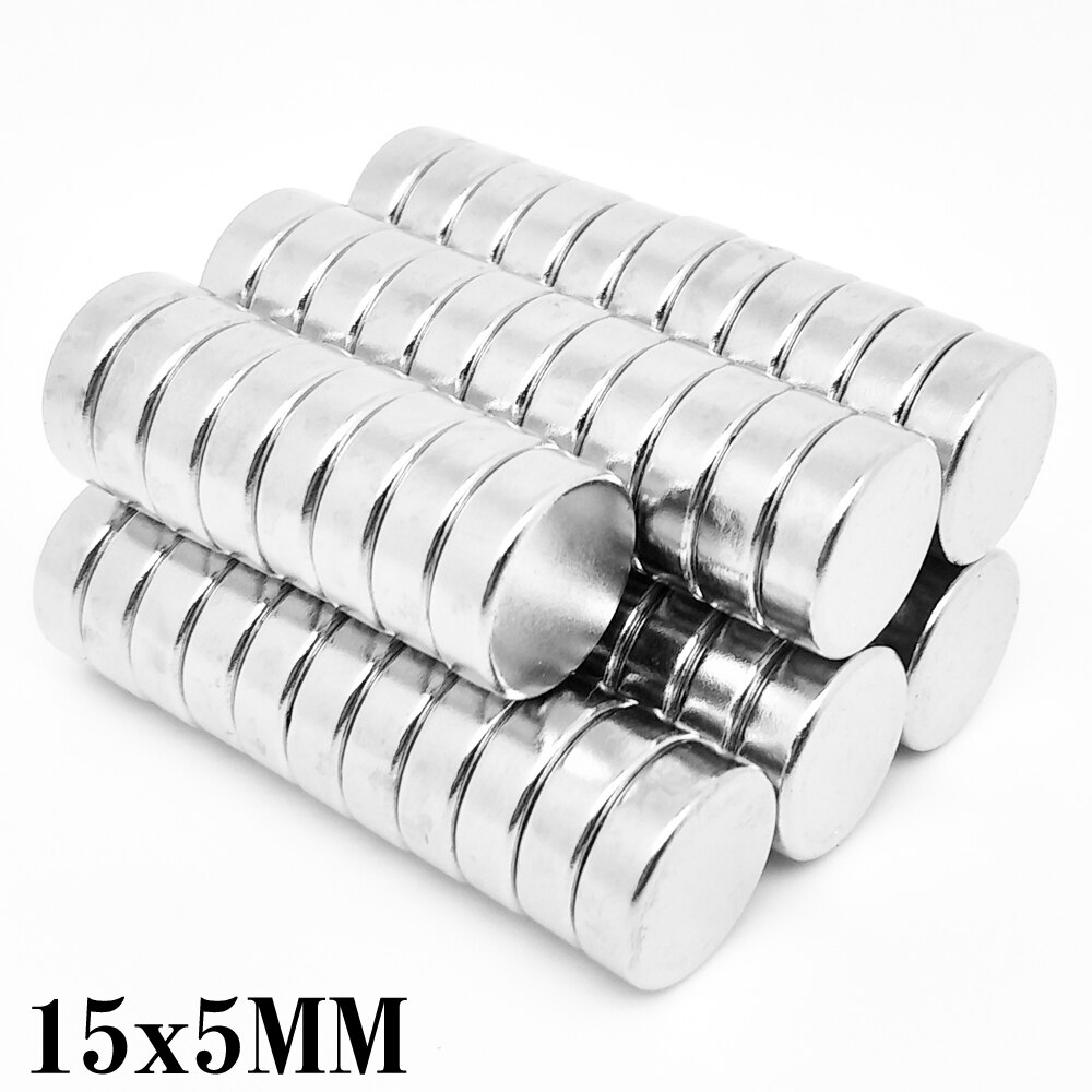 2/5/10/20/50Pcs 15X5 Ronde Krachtige Sterke Magnetische Magneten 15Mm X 5Mm Permanente Neodymium Magneet 15X5Mm Disc Zoeken Magneet 15*5