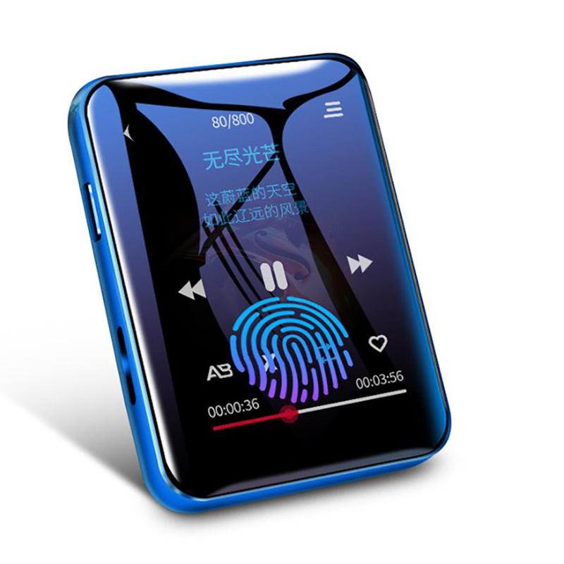 Bluetooth  mp4- afspiller berøringsskærm 4gb 8gb 16gb musikvideoafspiller fm radiovideoafspiller e-book-afspiller  mp3 med højttaler walkman: Blå / 4gb