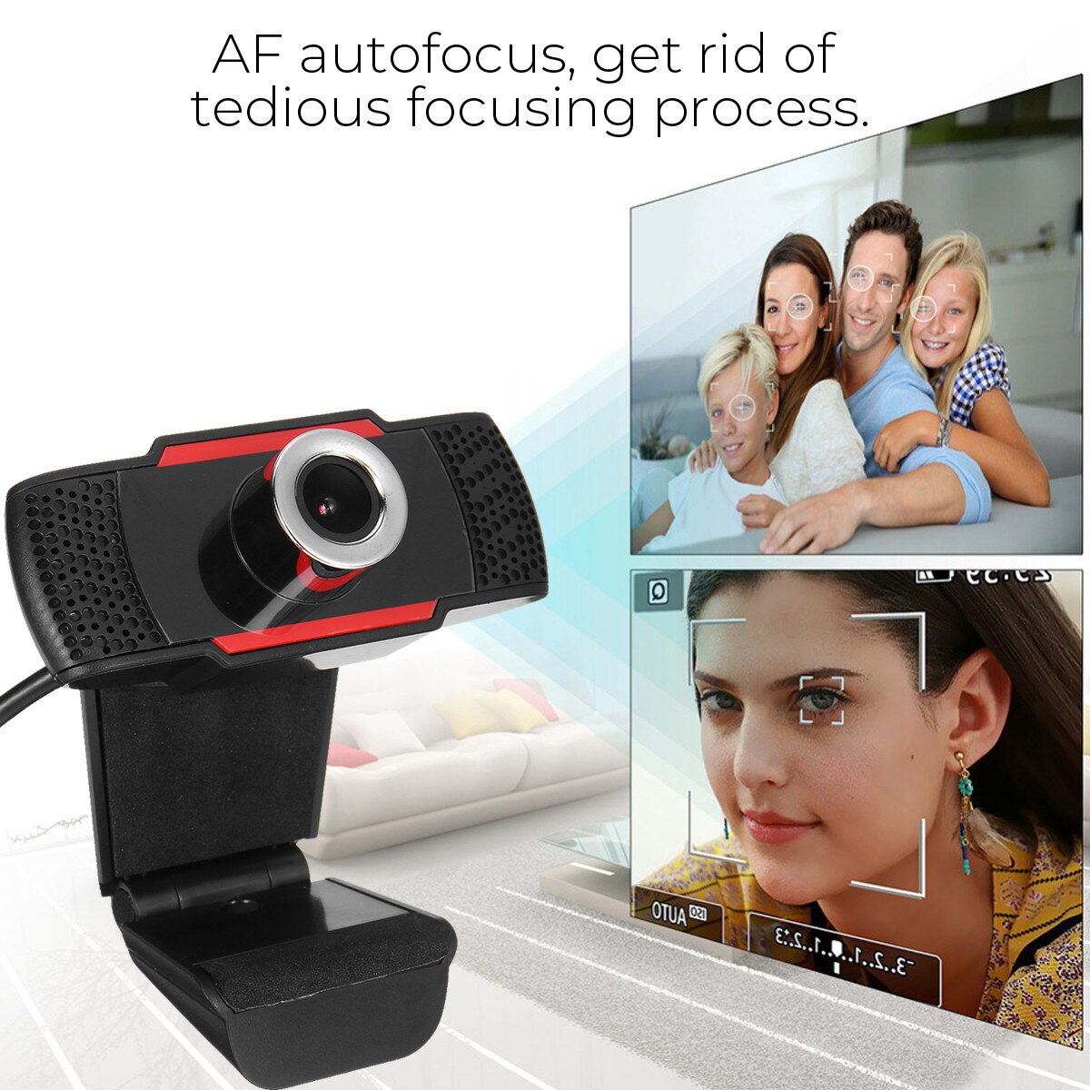 LEORY USB 2.0 Full HD Webcam 1920x1080p Camera Video Recording Web Camera with Microphone For PC Computer Laptop