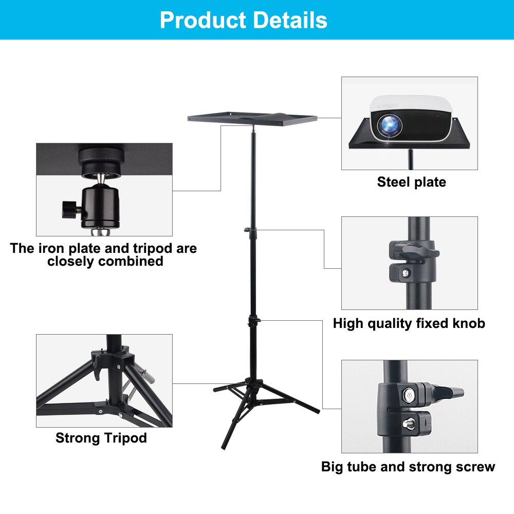 Rigal Projector Stand Universal RD850 RD813 TD90 Projetor Projector Stand Mount Laptop Camera Projection Tripod 110cm 160cm