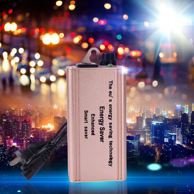 Smart Power Saver Energy Saver Electricity Power Smart +US Plug Rose Gold for Home Office Box Saving