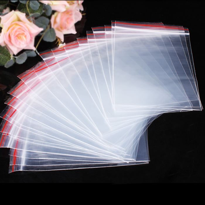 100 Stück/Packung kleine Plastiktüzehn mit Reißverschluss, wiederverschließnackt transparente Beutel, Schuhbeutel, Vakuum-Aufbewahrungsbeutel, transparente Poly-Beutel, Dicke 0,05 mm: 60*50cm