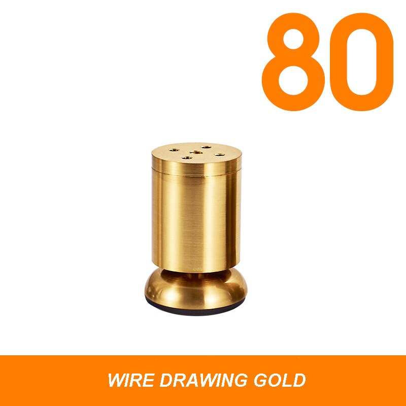 High End Furniture Foot Cushion Thickened Reinforcement Sofa Cabinte Table Legs Chair Leg Feet Protector Stand Foot Cover: Drawing Gold-80MM