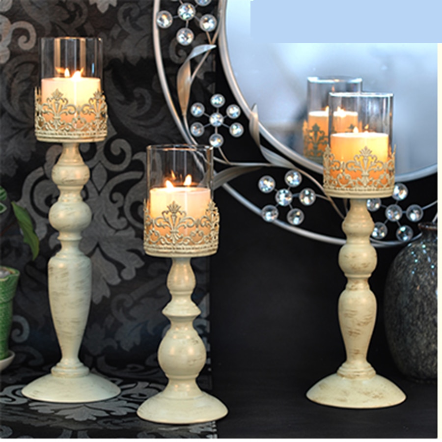 Moderne zwarte kandelaar metalen glas Nordic grote Kroonluchter licht marokkaanse kandelaar bruiloft centerpieces voor tafels 50ZT0008