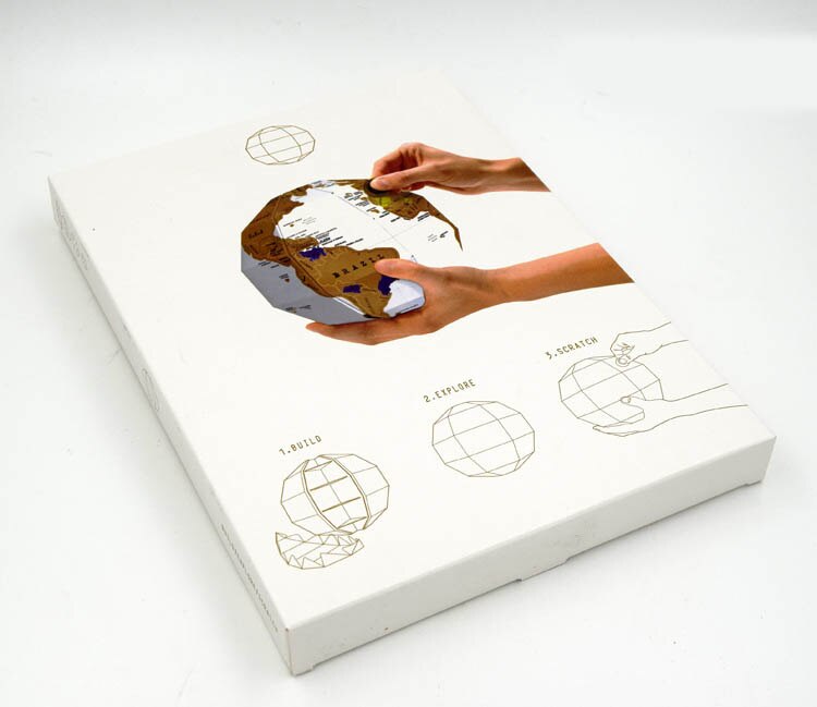 Scratch Globe , DIY 3D Scratch Tellurion as Travelling Worldwide Map for Geography Teaching