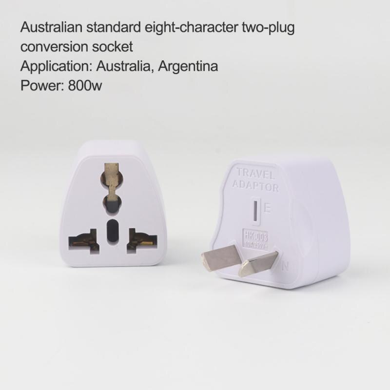 1Pcs Prtical Universele Eu Uk Au Us Usa Power Adapter Plug Converter Travel Adapter Europese Converter 2 Platte Pin: AU Regulations