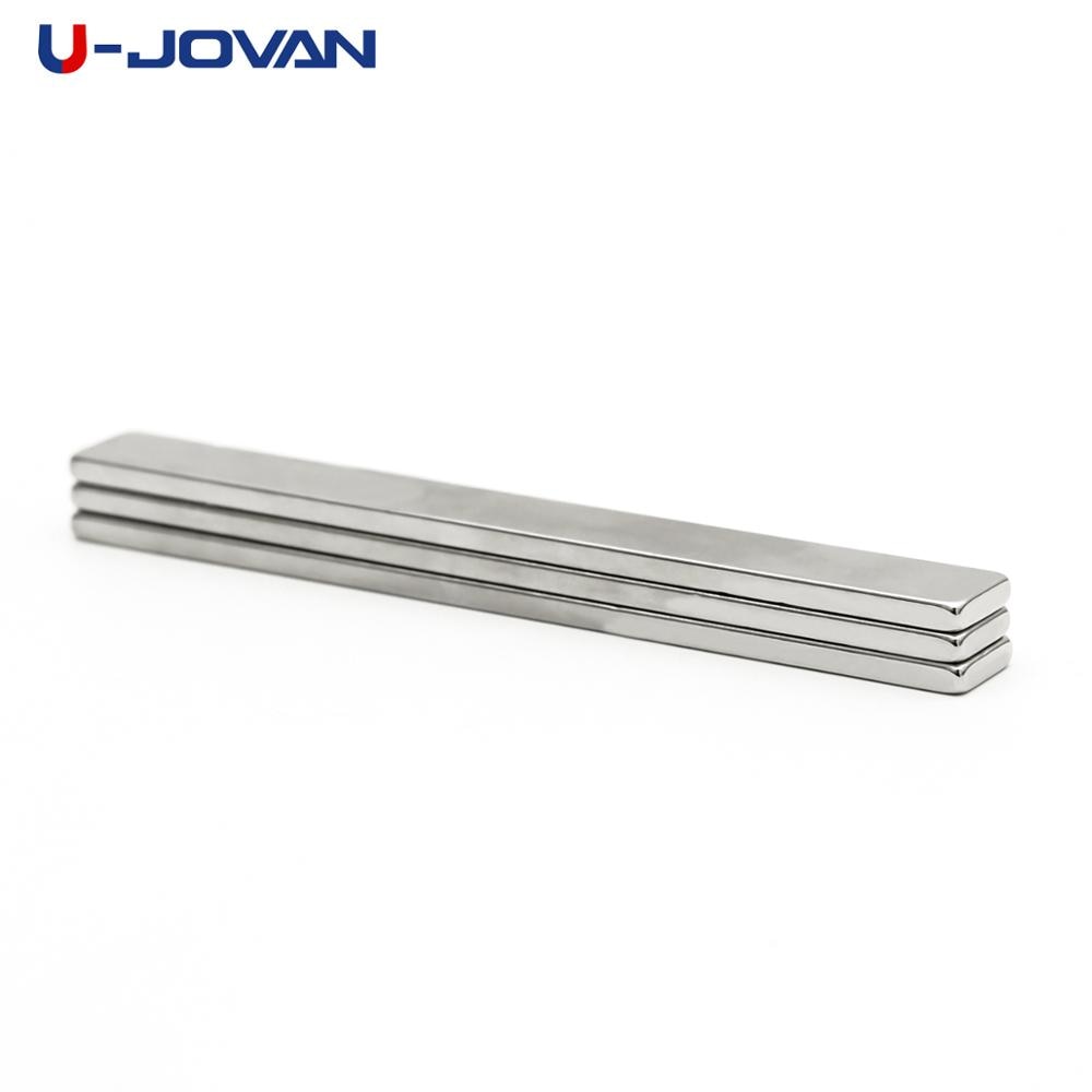 U-JOVAN 2 Stuks 100X10X3Mm N35 Blok Neodymium Magneet Krachtige Permanente Zeldzame Aarde Vierkante Magneten 100*10*3Mm Voor Diy