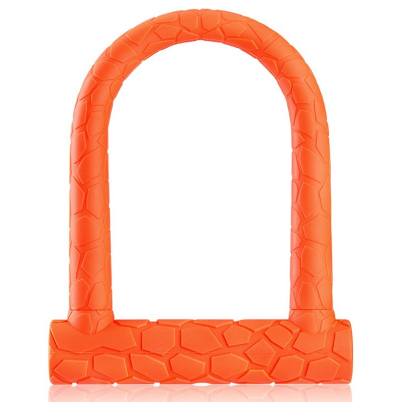 AD-Strong Security U Lock Bike Lock Combination Anti-Theft Bicycle Bike Accessories For MTB Road Motorcycle Chain: Orange