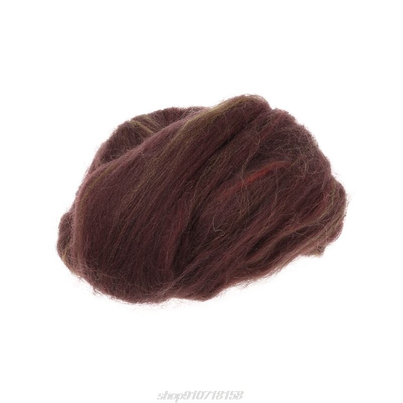Mode Wol Corriedale Needlefelting Top Zwervende Geverfd Spinning Nat Vilten Fiber O27 20